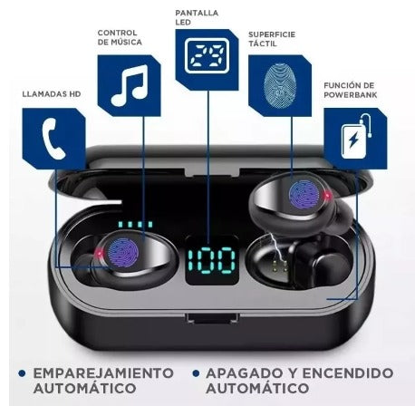 Audífono Inalámbricos F9 Negro